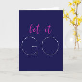 Gelassen | Modernes Blue Lila Frozen Niedliches Zi Karte (Gelbe Blume)