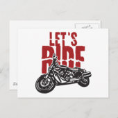 Gelassen Motorraddesign Postkarte (Vorne/Hinten)