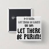 gelassen Purim Button (Vorne & Hinten)
