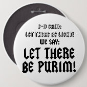 gelassen Purim Button (Vorne & Hinten)