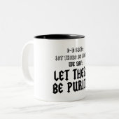 gelassen Purim Zweifarbige Tasse (Vorderseite Links)