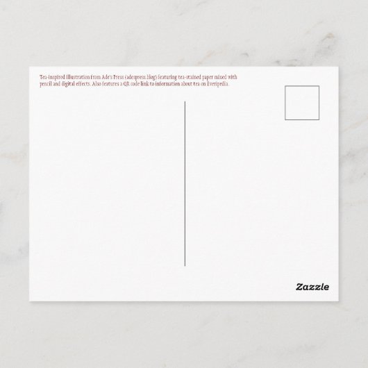 'Gelassen Tee' Postkarte (Rückseite)