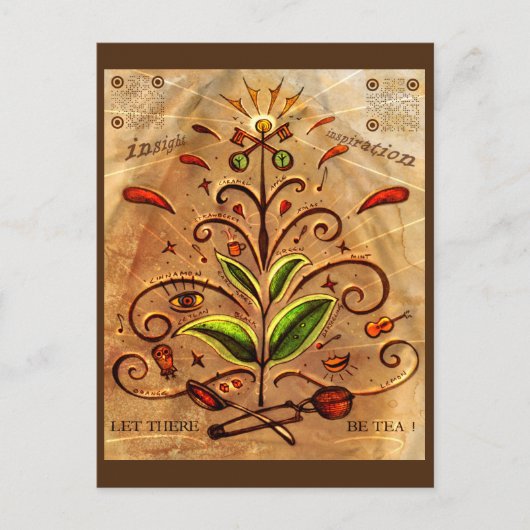 'Gelassen Tee' Postkarte (Vorderseite)