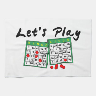 Gelassen uns Bingo spielen Geschirrtuch