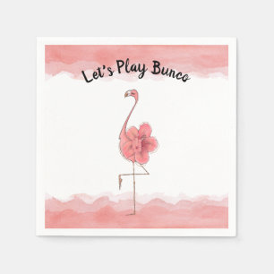 Gelassen uns Bunco rosa Flamingo-tropische Blume Serviette
