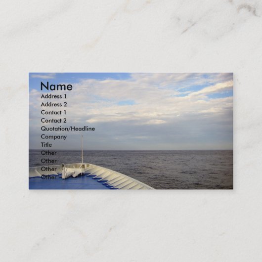 Gelassen uns erforschen Sie,/kreuzende Visitenkarte (Vorderseite)