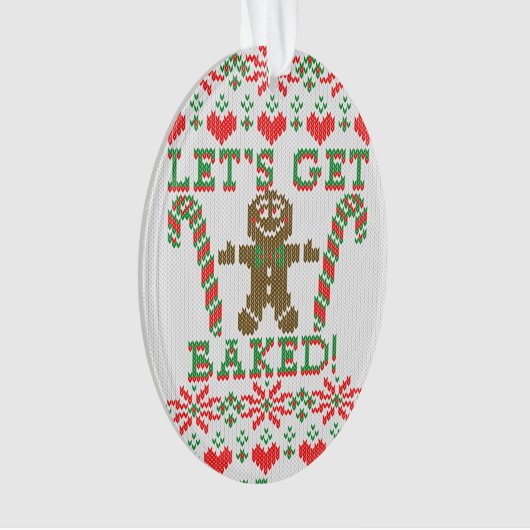 Gelassen uns erhalten Sie backte das Ornament (Vorderseite)