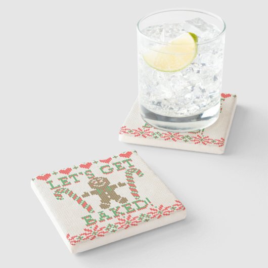 Gelassen uns erhalten Sie backte den Steinuntersetzer (Seitenansicht)