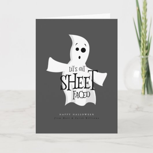 Gelassen uns erhalten Sie Blatt gegenübergestellt Karte (Vorderseite)