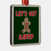 Gelassen uns erhalten Sie gebackene lustige Silbernes Ornament (Rechts)