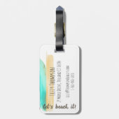 Gelassen uns es auf den Strand setzen! Gepäckanhänger (Rückseite vertikal)