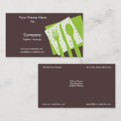 Gelassen uns essen Sie Geschäfts-Karte in der Kiwi Visitenkarte (Vorne/Hinten)