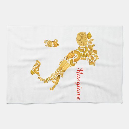 Gelassen uns essen Sie - italienisches Handtuch (Horizontal)