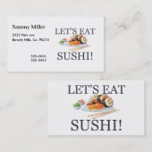 Gelassen uns essen Sie Sushi Visitenkarte (Vorne/Hinten)