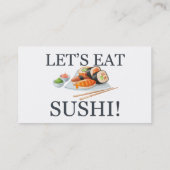 Gelassen uns essen Sie Sushi Visitenkarte (Rückseite)