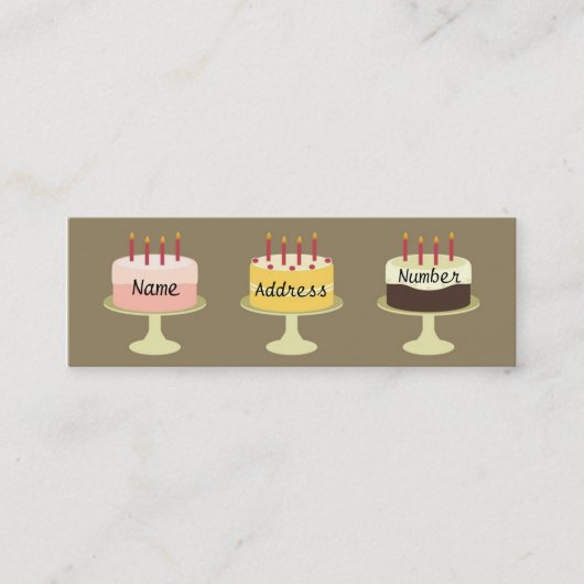 Gelassen uns essen Sie! Telefonnummerkarte (Vorderseite)