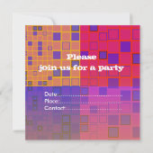 Gelassen uns feiern Sie alle Mehrfarben Party Einladung (Rückseite)