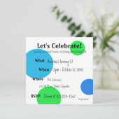 Gelassen uns feiern Sie einladen Einladung (Stehend Vorderseite)