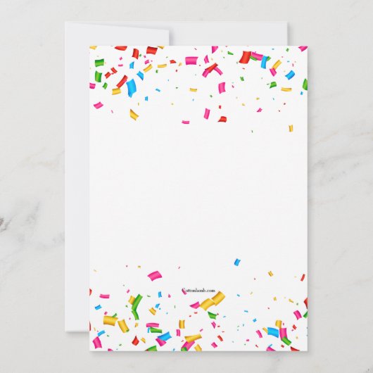 Gelassen uns feiern Sie Einladung (Rückseite)