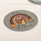 Gelassen uns geben Sie Dank runde Runder Pappuntersetzer (Angewinkelt)