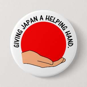Gelassen uns geben Sie Japan eine helfende Hand Button