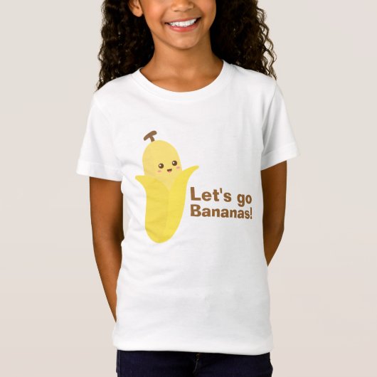 Gelassen uns gehen Bananen mit niedlicher und T-Shirt (Vorderseite)