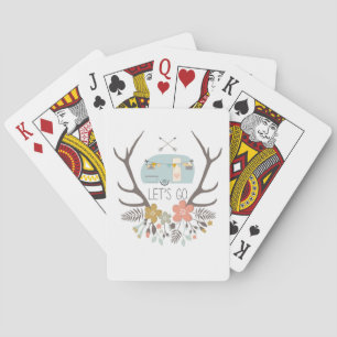 Gelassen uns gehen - niedlicher Vintager Spielkarten