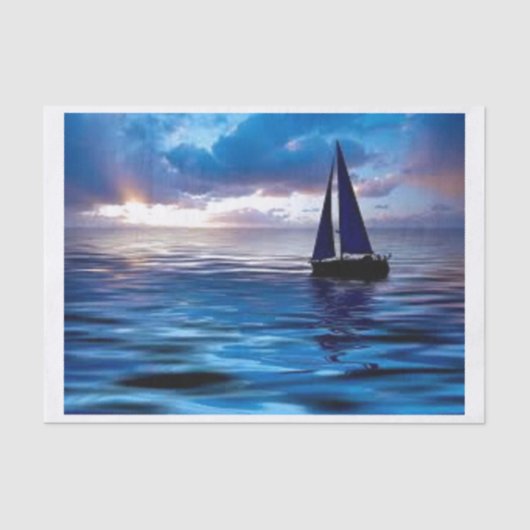 Gelassen uns gehen Sie zu segeln Seidenpapier (Vorderseite)