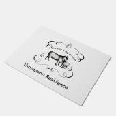 Gelassen uns gelangen Sie zurück an unsere Schafe Fußmatte (Schrägansicht)