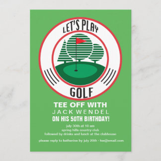 Gelassen uns Golf-Einladung spielen Einladung
