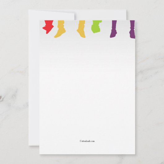 Gelassen uns hängen Sie heraus Einladung (Rückseite)