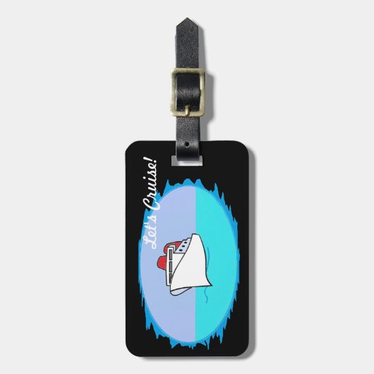 Gelassen uns kreuzen personalisiert gepäckanhänger (Vorderseite vertikal)