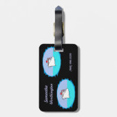 Gelassen uns kreuzen personalisiert gepäckanhänger (Rückseite vertikal)