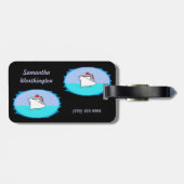 Gelassen uns kreuzen personalisiert gepäckanhänger (Rückseite horizontal)