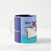 Gelassen uns kreuzen personalisierte Tasse (Vorderseite Links)