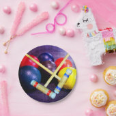 Gelassen uns Krokettgrunge-Art spielen Pappteller (Party)