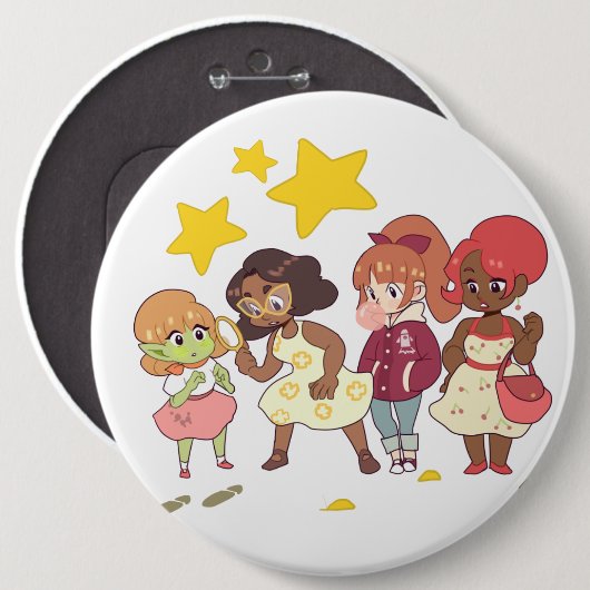 Gelassen uns lösen Sie das Geheimnis Button (Vorne & Hinten)