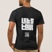 Gelassen uns motivierend dunkles Shirt sprechen (Rückseite)