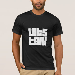 Gelassen uns motivierend dunkles Shirt sprechen