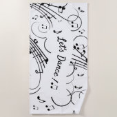 Gelassen uns Musiknoten tanzen Strandtuch (Vorderseite)