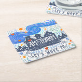 Gelassen uns nach Amsterdam übersiedeln Rechteckiger Pappuntersetzer (angewinkelt)