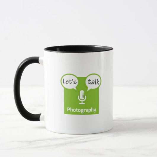 Gelassen uns Podcasts-Tasse sprechen Tasse (Links)