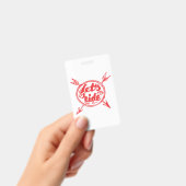 Gelassen uns Radfahrer reiten Ausweis (Handheld)