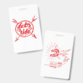 Gelassen uns Radfahrer reiten Ausweis (Vorder- & Rückseite)