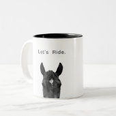 Gelassen uns reiten zweifarbige tasse (Vorderseite Links)