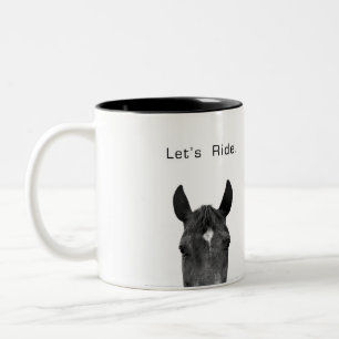 Gelassen uns reiten zweifarbige tasse