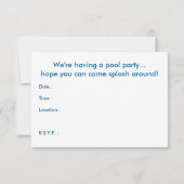 gelassen uns schwimmen! Comicspracheblase Einladung (Rückseite)