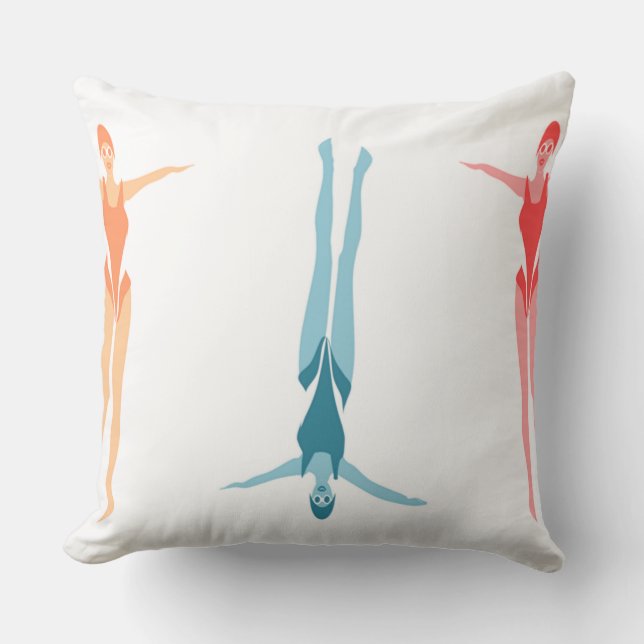 Gelassen uns schwimmen kissen (Vorderseite)