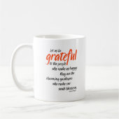 Gelassen uns seien Sie die Leute dankbar, die uns Kaffeetasse (Links)