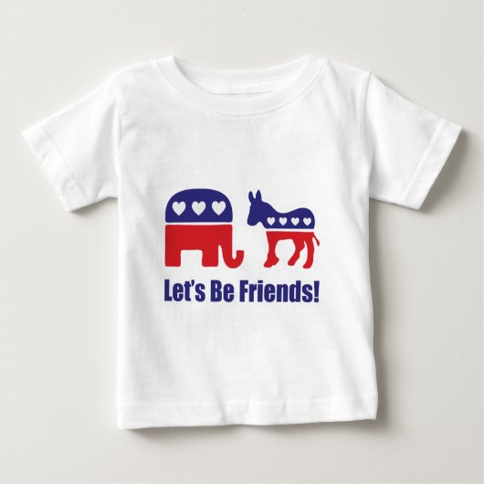 Gelassen uns seien Sie Freunde! Baby T-shirt (Vorderseite)